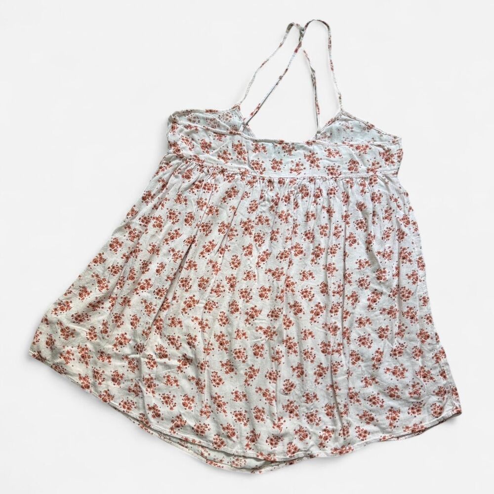 Volcom Pink Floral Spaghetti Strap BabyDoll Mini Dress (Size Medium) - Picture 7 of 8
